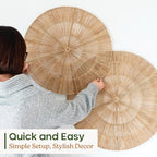 CHI AN HOME Woven Jute Wall Basket Decor Set (6-Piece, Large Sizes)