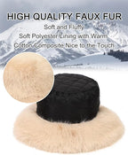 LA CARRIE Women’s Fuzzy Faux Fur Bucket Hat
