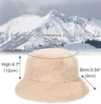 LA CARRIE Women’s Fuzzy Faux Fur Bucket Hat