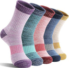 SAVALOS Merino Wool Winter Hiking Socks (5 Pairs)