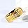 His & Hers CZ Ring Set (Gold & Titanium Couple Bands)