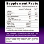 60 Counts BSYS SHILAJIT GUMMIES for Energy