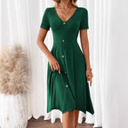 Chic Dark Green One-Piece Dress – Elegant Women’s Fashion Wear
