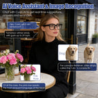 AI Smart Glasses – 8MP HD Camera, Real-Time Translation (139 Languages), Audio & Hands-Free Calling