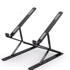Adjustable Aluminum Laptop Stand: Foldable Double-Layer Ergonomic Desk Riser - Sixin1