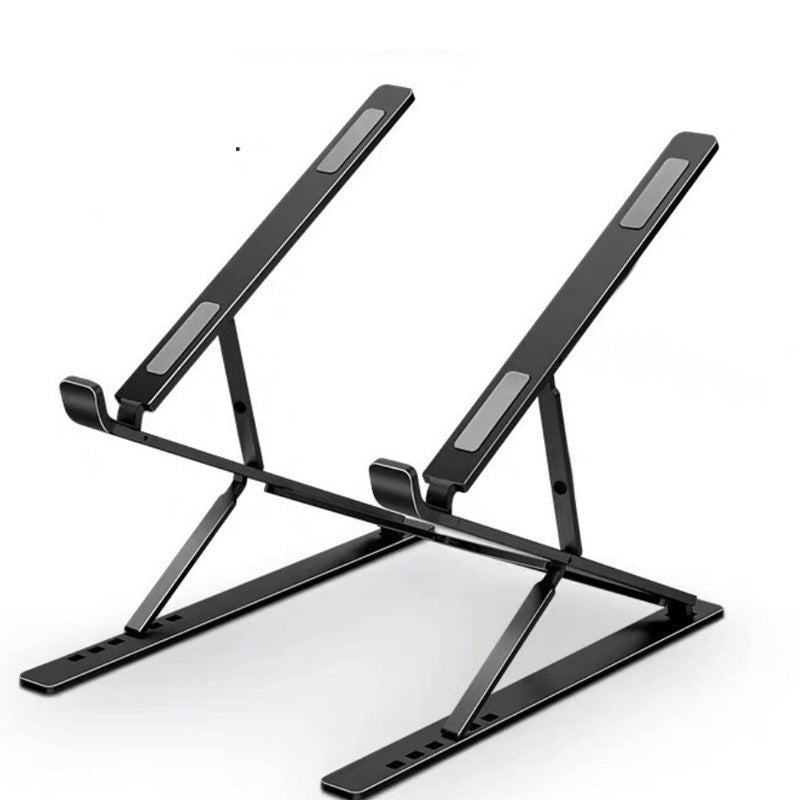 Adjustable Aluminum Laptop Stand: Foldable Double-Layer Ergonomic Desk Riser - Sixin1