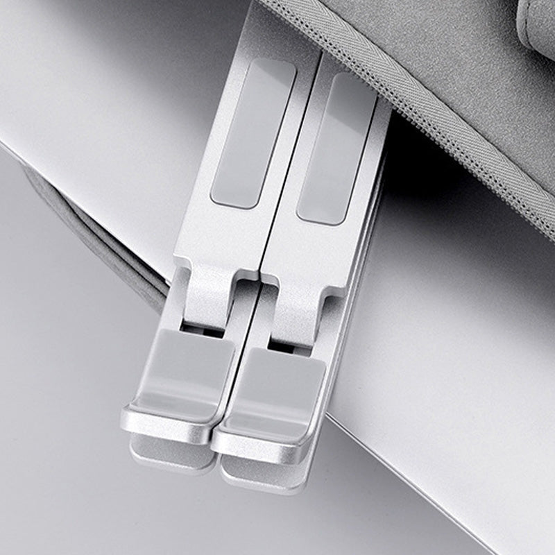 Adjustable Aluminum Laptop Stand: Foldable Double-Layer Ergonomic Desk Riser - Sixin1