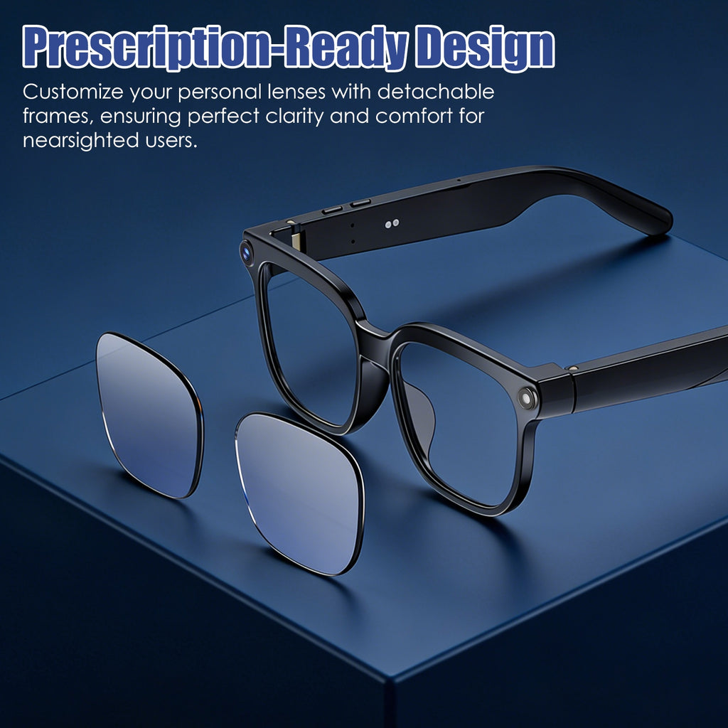 AI Smart Glasses – 8MP HD Camera, Real-Time Translation (139 Languages), Audio & Hands-Free Calling