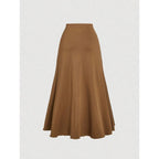 Asymmetrical Hem Wrap Skirt: Tie - Front Elegant Fit - Sixin1