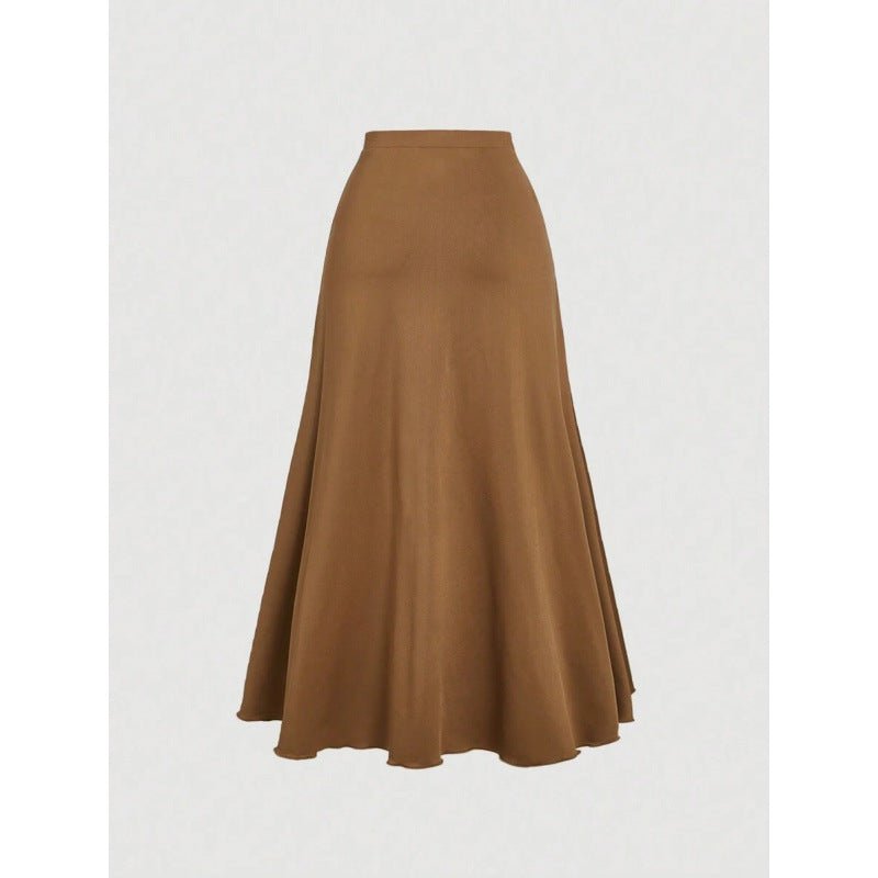 Asymmetrical Hem Wrap Skirt: Tie - Front Elegant Fit - Sixin1