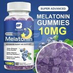 B BEWORTHS Blueberry Melatonin 10mg Gummies Sleeping Creative for Sleep Sleeping Pills Melatonin for Sleep Relaxing For Adult - Sixin1