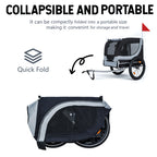 Foldable Dog Bicycle Trailer – Outdoor Pet Carrier with Wide Fat Tires & Comfort Mat