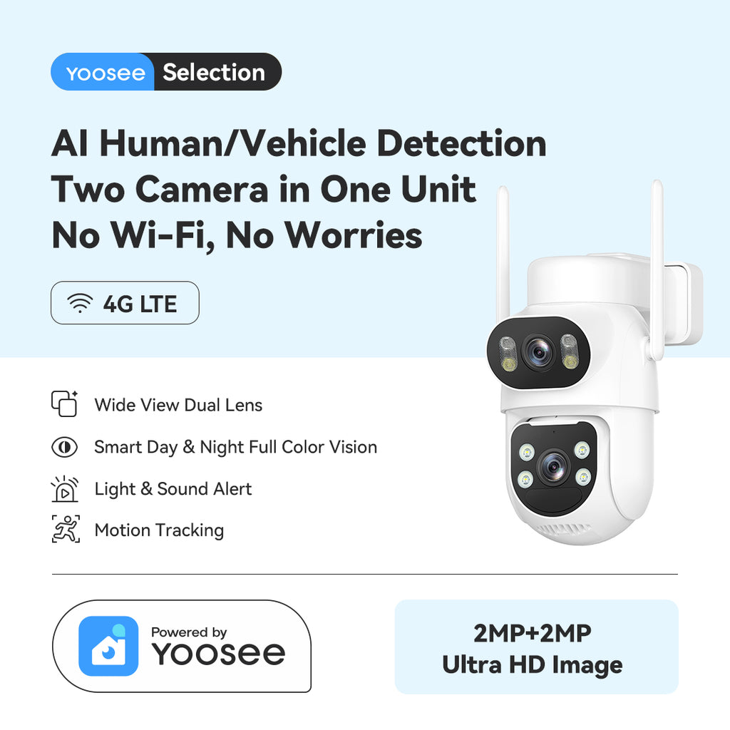 4G LTE Solar PTZ Security Camera 2.5K: Wireless Outdoor Camera with Battery & Remote Access (GW-B20-CN)
