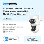 4G LTE Solar PTZ Security Camera 2.5K: Wireless Outdoor Camera with Battery & Remote Access (GW-B20-CN)