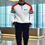 Men’s Casual Sportswear Set: 3D Print Long Sleeve Top & Pants