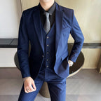 British Style Men’s Suit: Slim-Fit Blazer & Pants Smart Casual Set - Sixin1