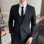 British Style Men’s Suit: Slim-Fit Blazer & Pants Smart Casual Set - Sixin1