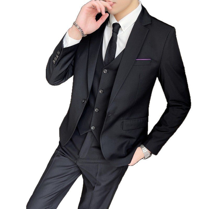 British Style Men’s Suit: Slim-Fit Blazer & Pants Smart Casual Set - Sixin1