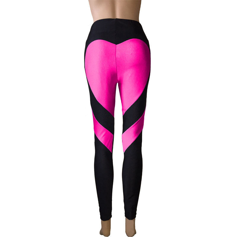Heart Patchwork Butt-Lifting Leggings: High-Stretch Sculpt Fit