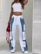 Women’s Contrast Pocket Cargo Jeans