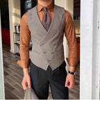 Classy Houndstooth Tailored Waistcoat