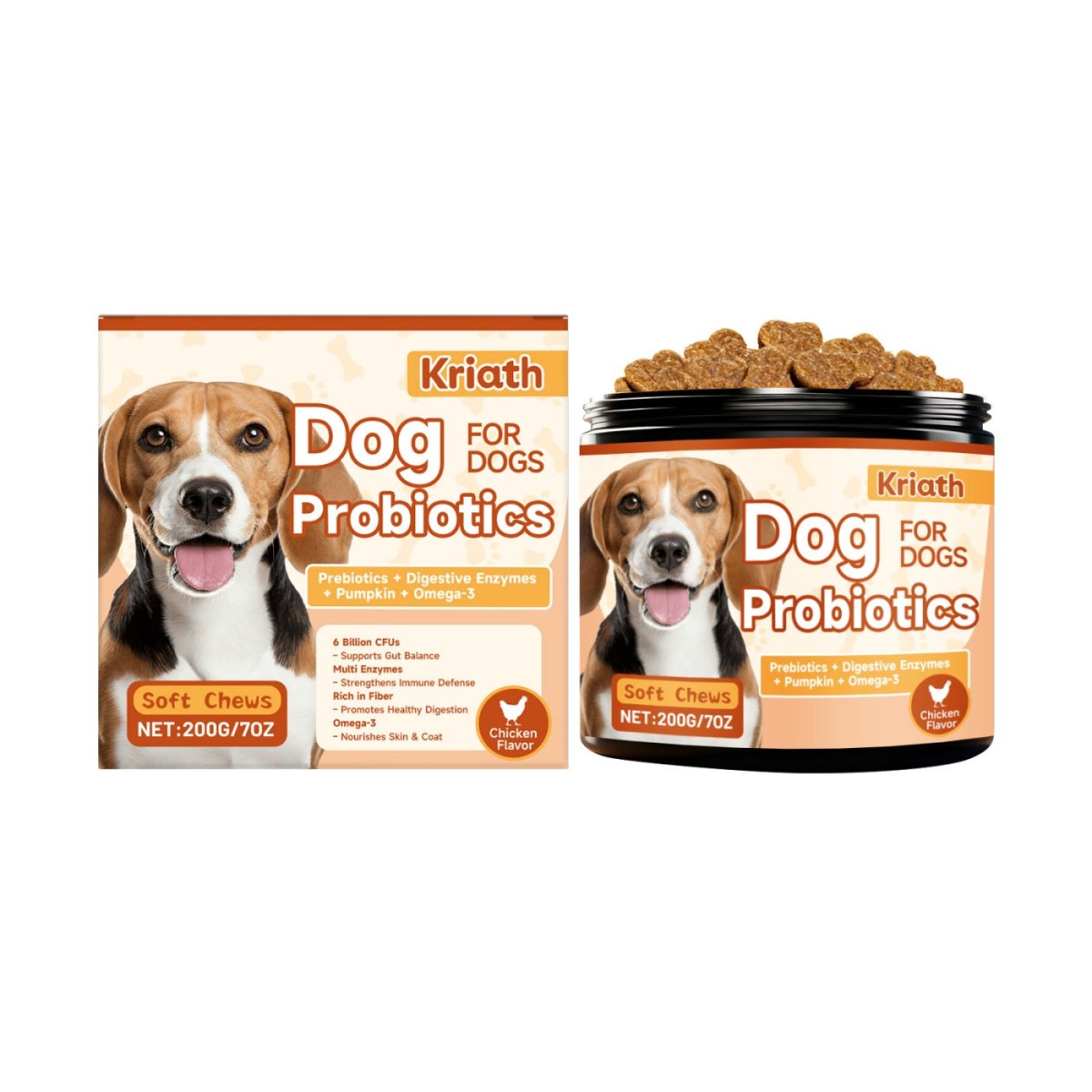 Canine Probiotic Digestive Support Soft Granules: Gut Health, Immunity & Easy Digestion for Dogs - Sixin1