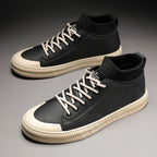 Casual Men’s Lace-Up Shoes: Breathable Design with Low Heel Support - Sixin1