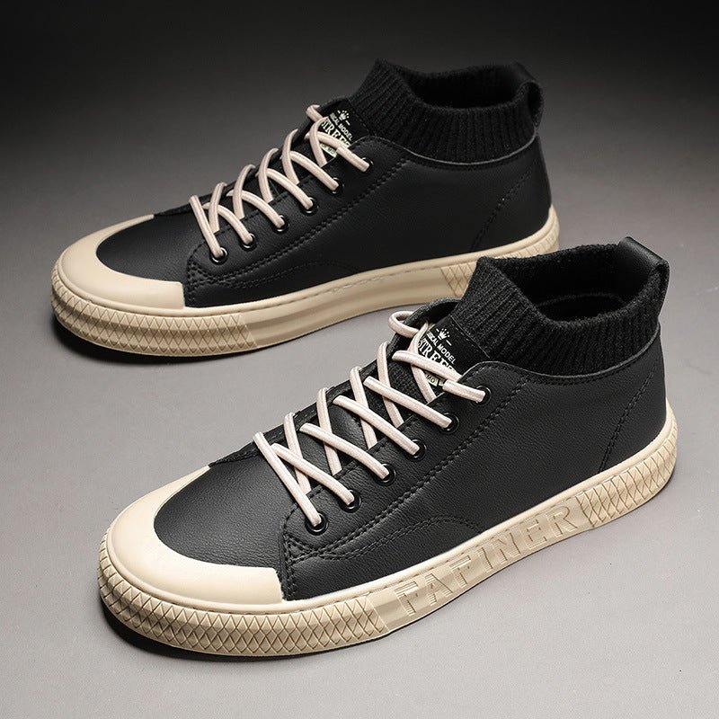 Casual Men’s Lace-Up Shoes: Breathable Design with Low Heel Support - Sixin1