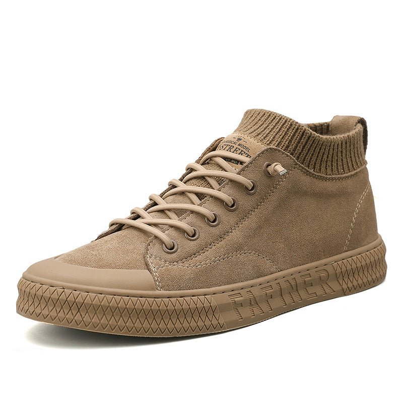 Casual Men’s Lace-Up Shoes: Breathable Design with Low Heel Support - Sixin1