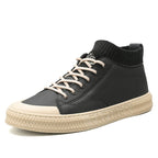 Casual Men’s Lace-Up Shoes: Breathable Design with Low Heel Support - Sixin1
