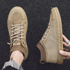 Casual Men’s Lace-Up Shoes: Breathable Design with Low Heel Support - Sixin1