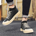 Casual Men’s Lace-Up Shoes: Breathable Design with Low Heel Support - Sixin1