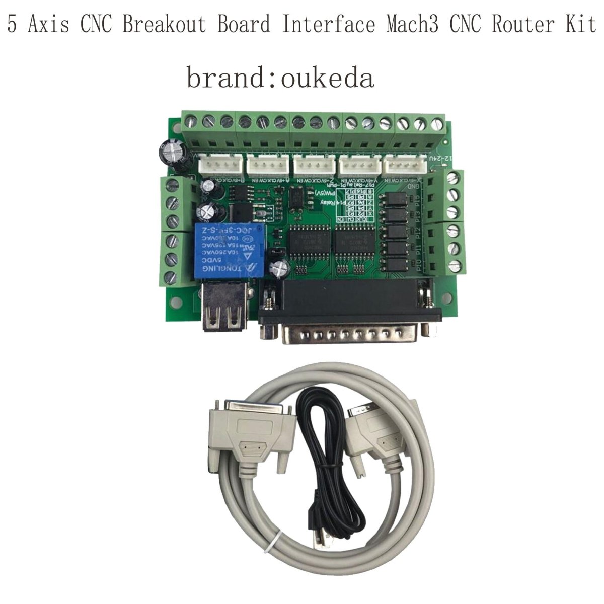 CNC Breakout Board 5 Axis: Mach3 Interface Controller Kit for CNC Machines - Sixin1