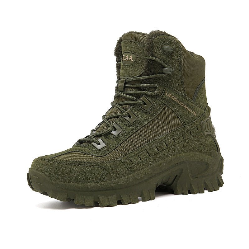 Combat Boots Winter Fleece - lined Warm Snow Boots Men - Sixin1