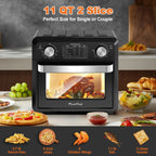 Compact 11QT Capacity: Space-saving design perfect for small kitchens, apartments, dorms, and couples without sacrificing functionality. - Sixin1