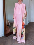 Printed Wide-Leg Sleeveless Jumpsuit