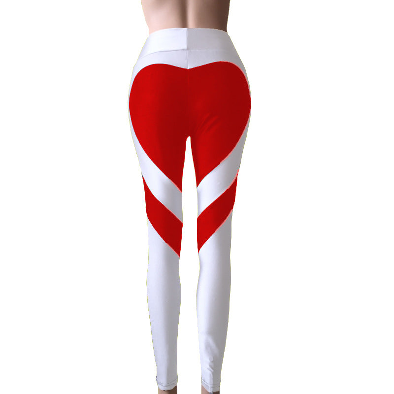 Heart Patchwork Butt-Lifting Leggings: High-Stretch Sculpt Fit