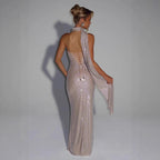 Women’s Long Sequin Dress: Sparkly Spring Evening & Party Maxi Gown