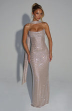 Women’s Long Sequin Dress: Sparkly Spring Evening & Party Maxi Gown