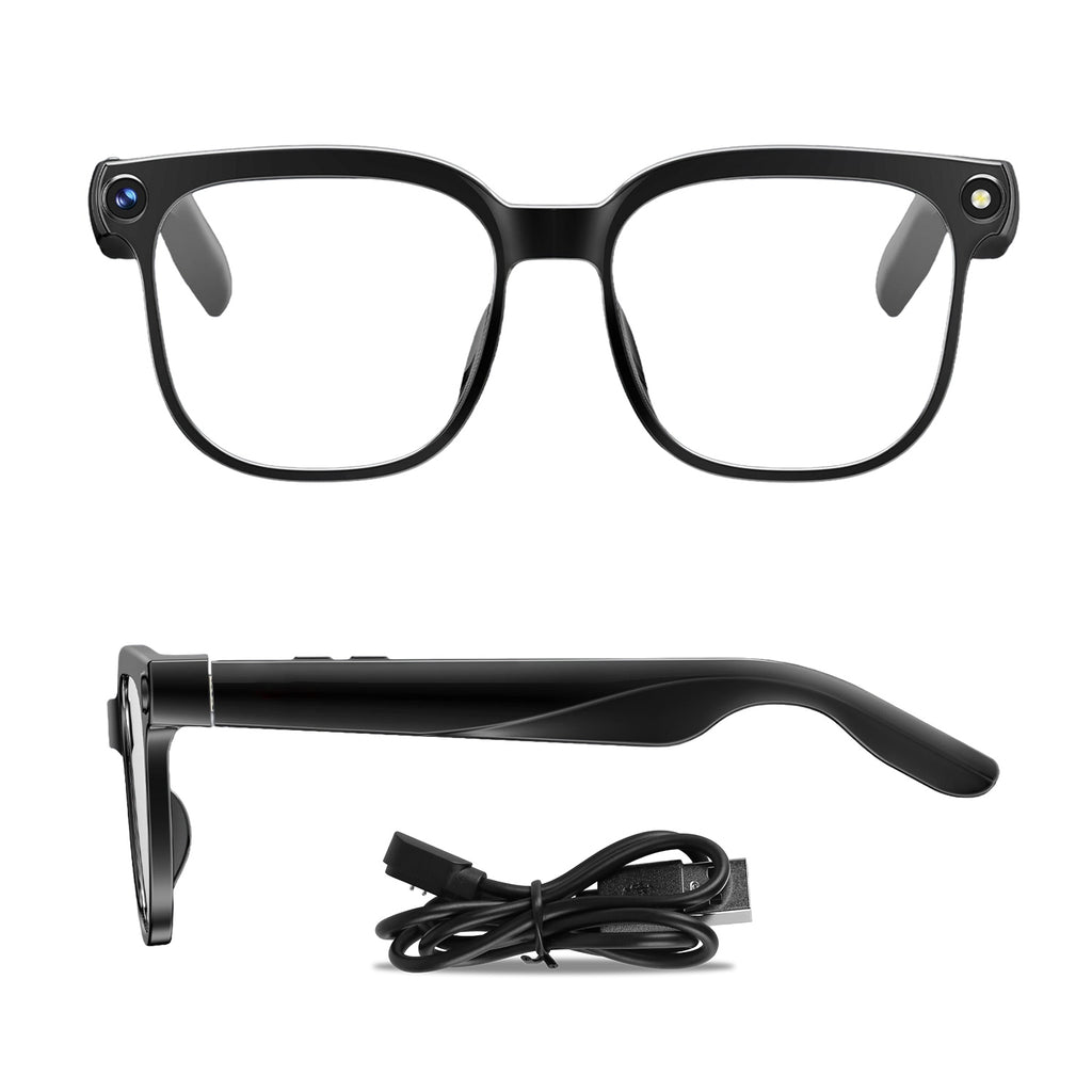 AI Smart Glasses – 8MP HD Camera, Real-Time Translation (139 Languages), Audio & Hands-Free Calling