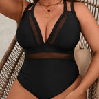 Women’s Crisscross Back One-Piece Swimsuit: Sleek Body-Shaping Fit