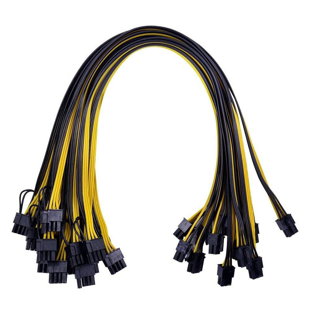 Dual 8-Pin GPU Adapter Cable: 6-Pin to 8-Pin PCIe Power Splitter - Sixin1