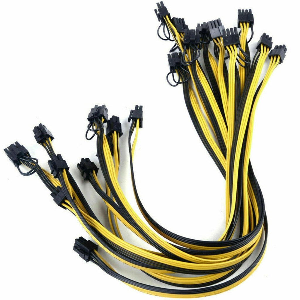 Dual 8-Pin GPU Adapter Cable: 6-Pin to 8-Pin PCIe Power Splitter - Sixin1