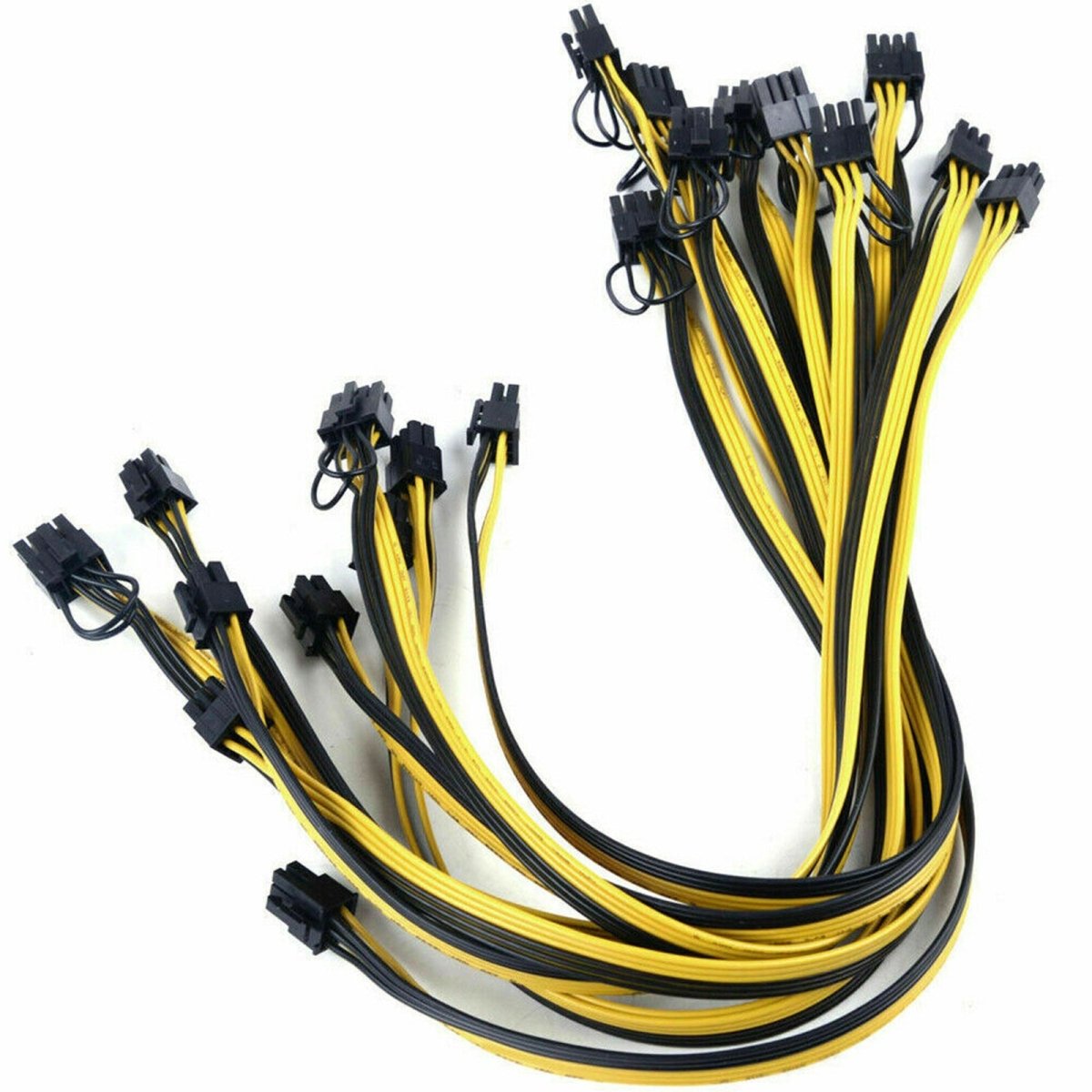 Dual 8-Pin GPU Adapter Cable: 6-Pin to 8-Pin PCIe Power Splitter - Sixin1