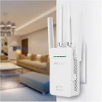 Dual-Band WiFi Repeater: 4 Antenna High Coverage Internet Booster - Sixin1