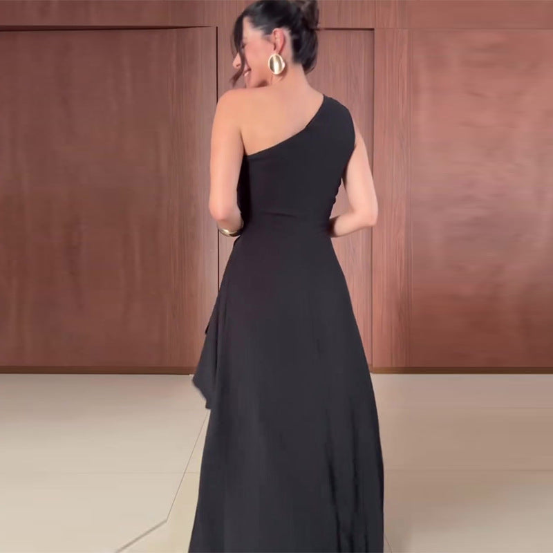 Women’s Elegant Sleeveless Split Maxi Dress: Stylish Slim Fit Summer Look