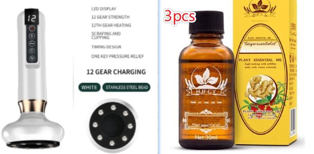 Electric Vacuum Cupping Massager For Body Anti - Cellulite Suction Cup Gua Sha Massage Body Cups Guasha Fat Burning Slimming Jars - Sixin1