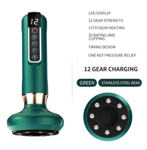 Electric Vacuum Cupping Massager For Body Anti - Cellulite Suction Cup Gua Sha Massage Body Cups Guasha Fat Burning Slimming Jars - Sixin1