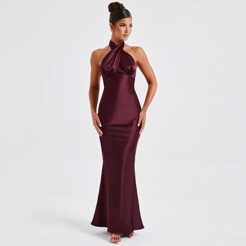 Elegant Backless Sleeveless Summer Dress: Lightweight Chic Style - Sixin1