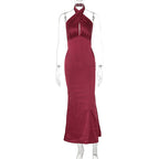 Elegant Backless Sleeveless Summer Dress: Lightweight Chic Style - Sixin1